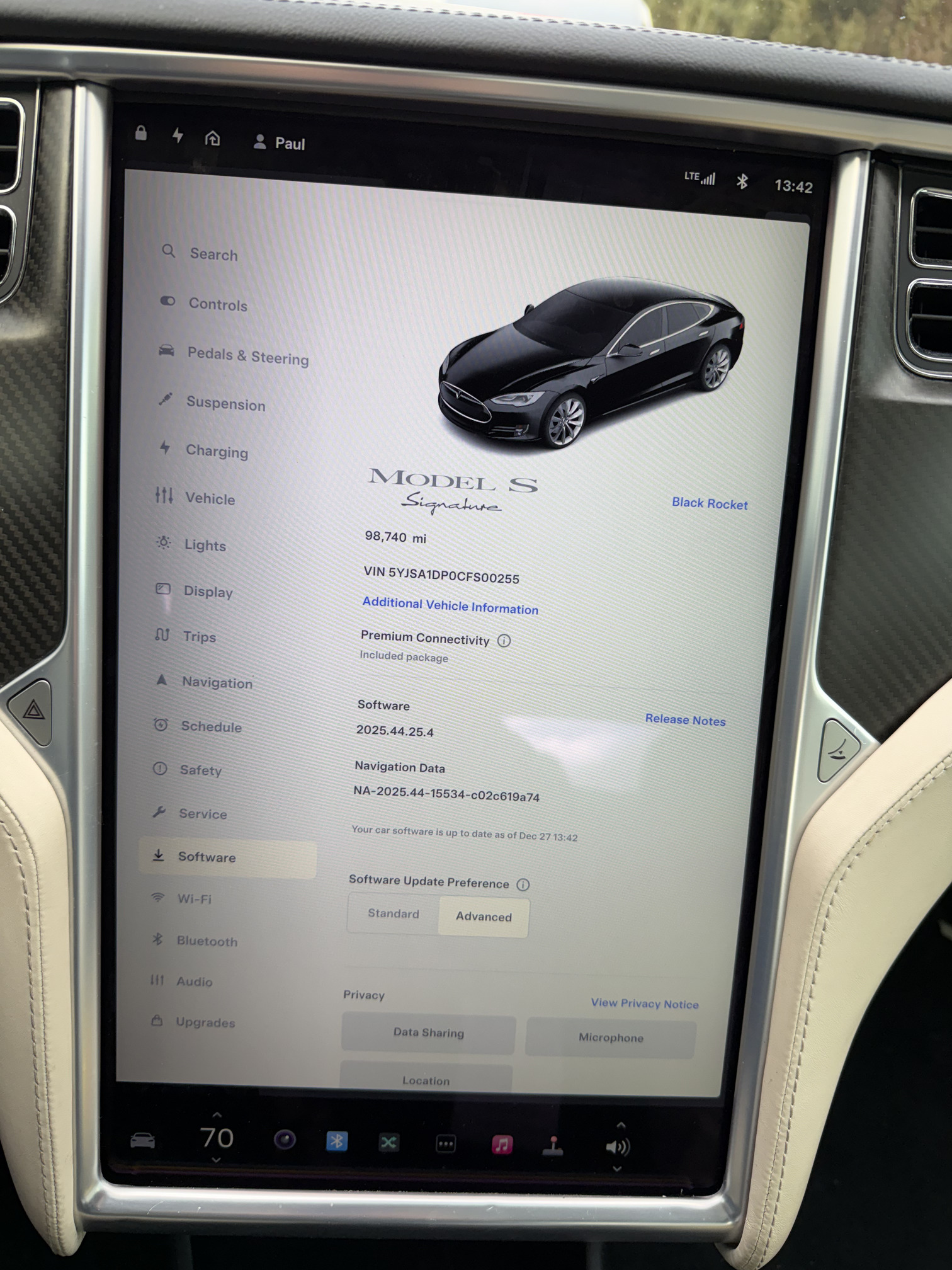 
								2012 Tesla Model S P85 Signature full									