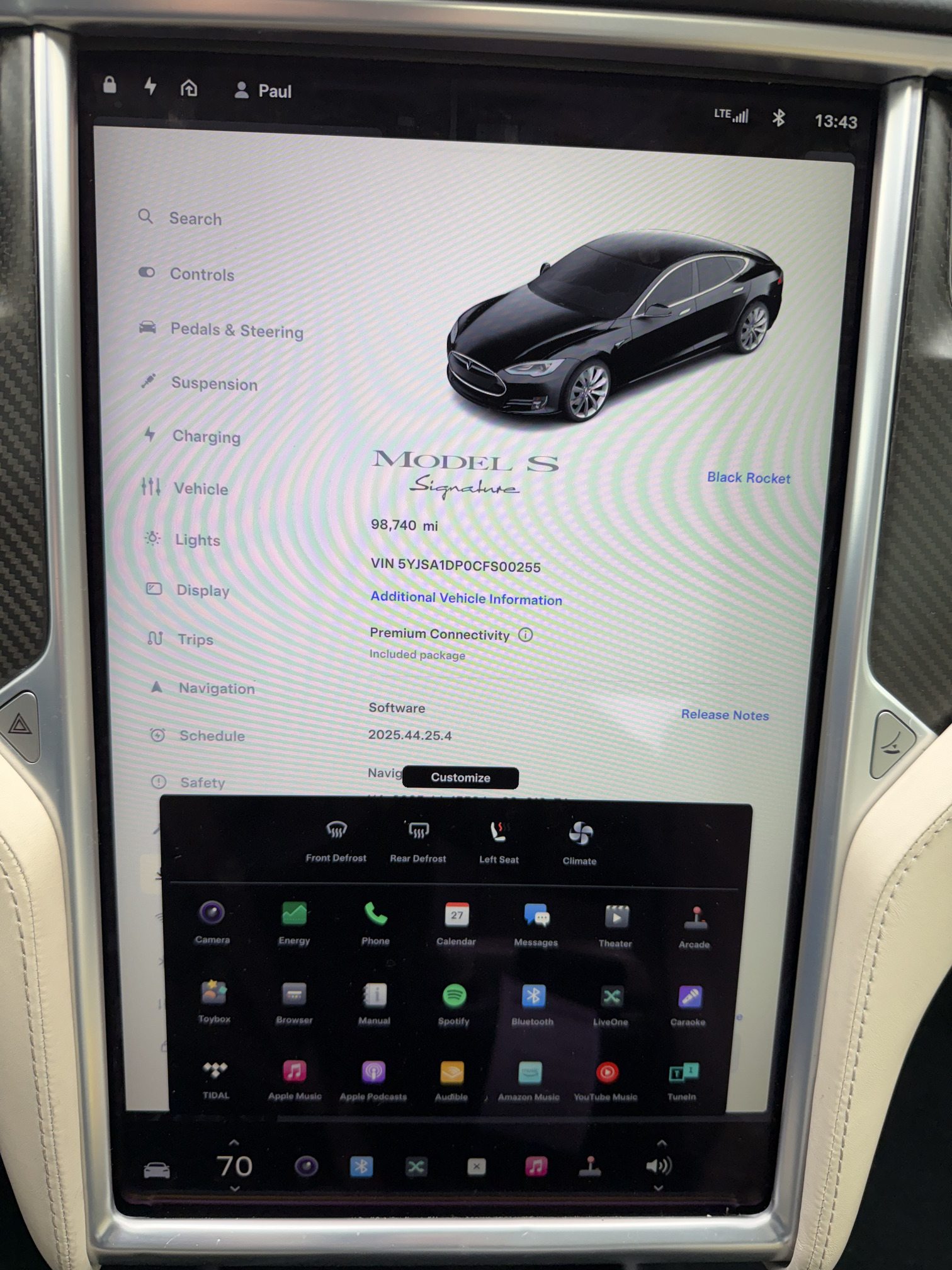 
								2012 Tesla Model S P85 Signature full									