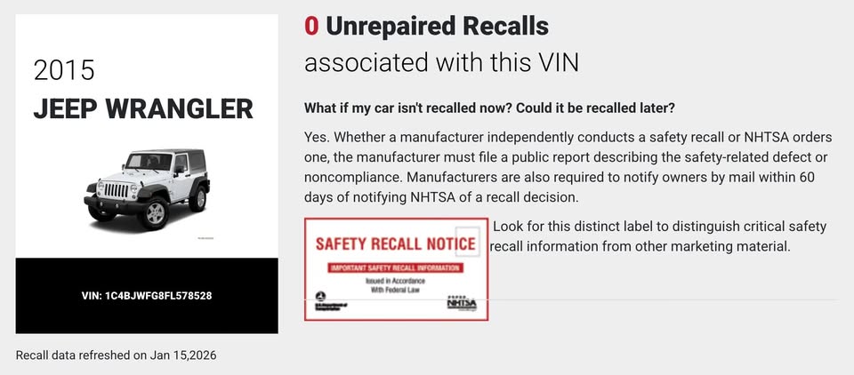 
								2015 Jeep Wrangler Unlimited Rubicon — Hard Top — 2 Owners — No Accidents — Title in Hand full									