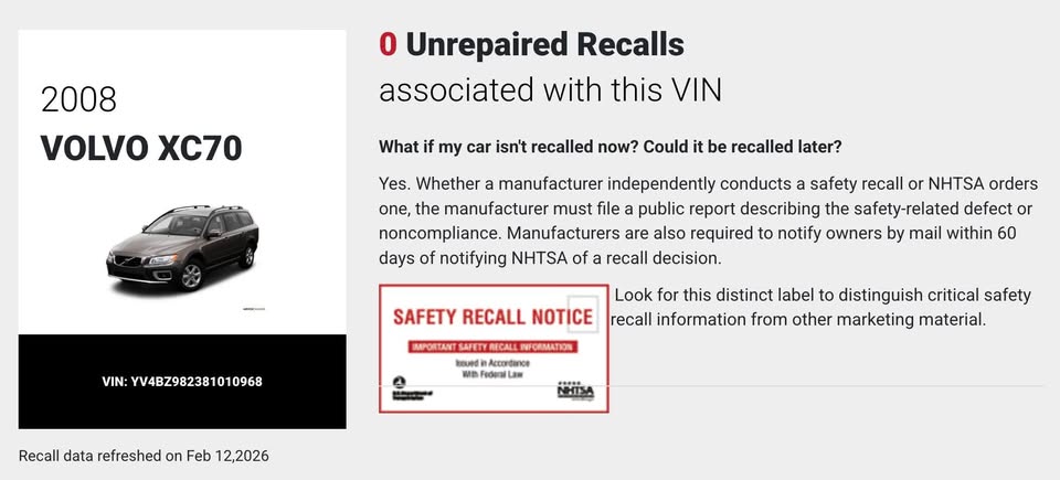 
								2008 Volvo XC70 3.2 AWD — Clean Title — No Accidents — 6-Speed Automatic — Premium Sound full									